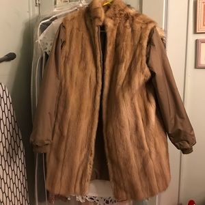 Blonde MINK vest and coat in one